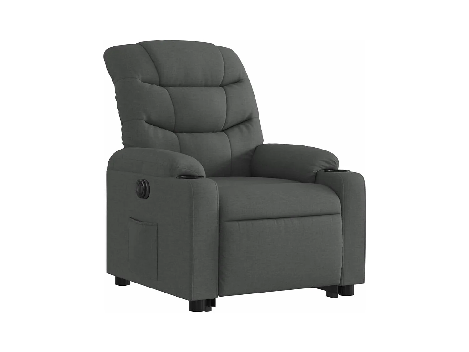 Fauteuil inclinable électrique gris foncé tissu