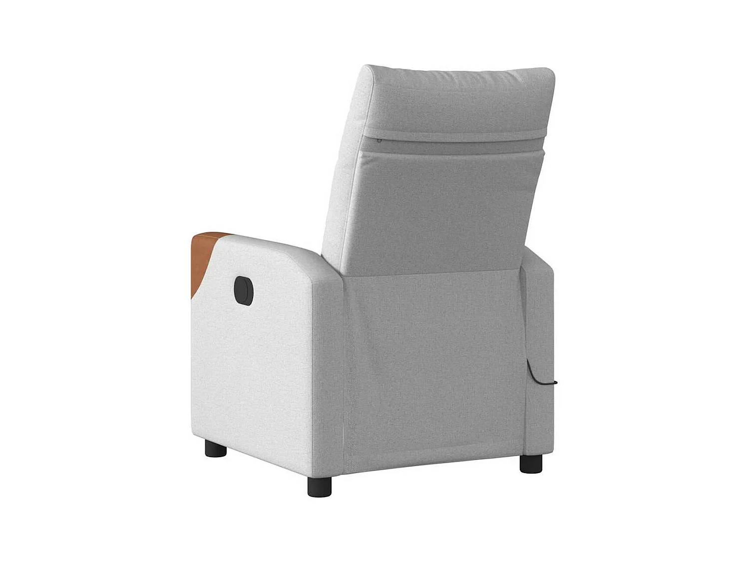 Fauteuil de massage inclinable électrique gris nuage tissu