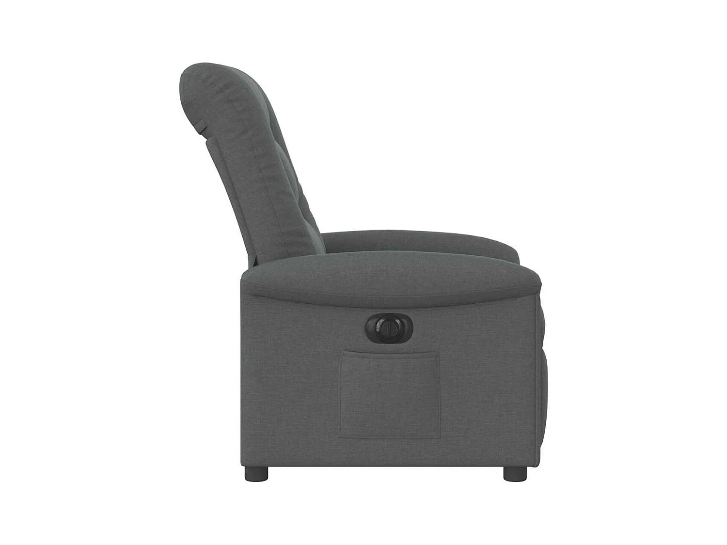 Fauteuil inclinable électrique Gris foncé Tissu