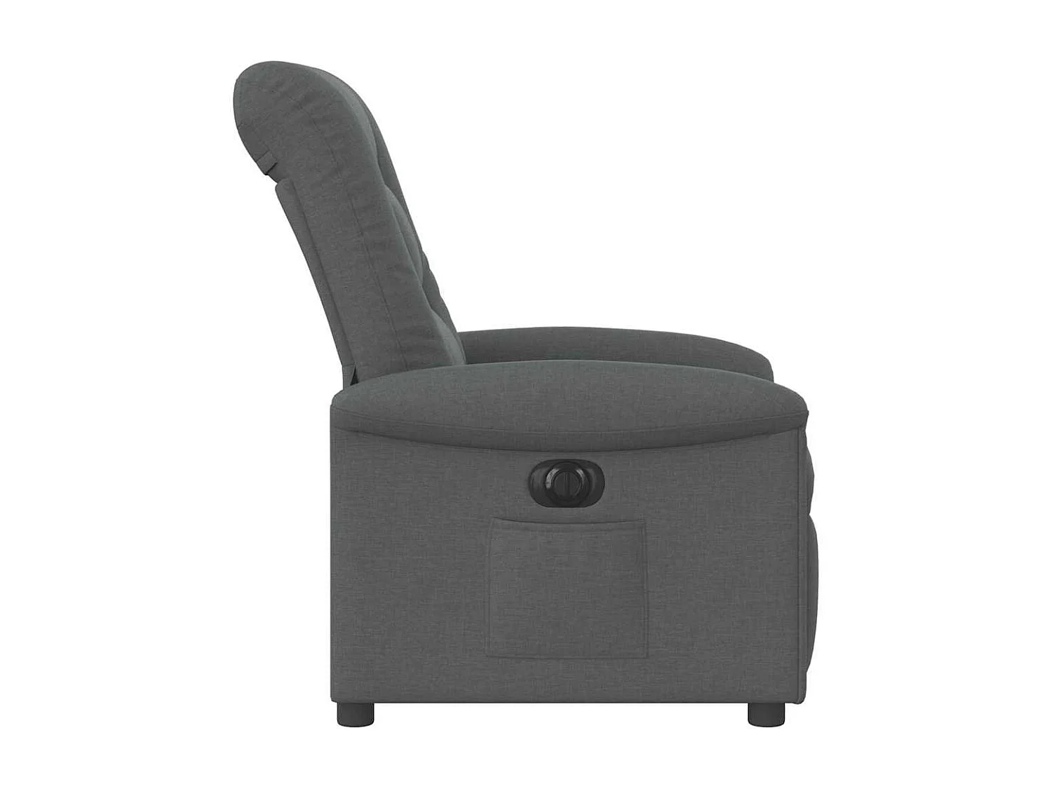Fauteuil inclinable électrique Gris foncé Tissu