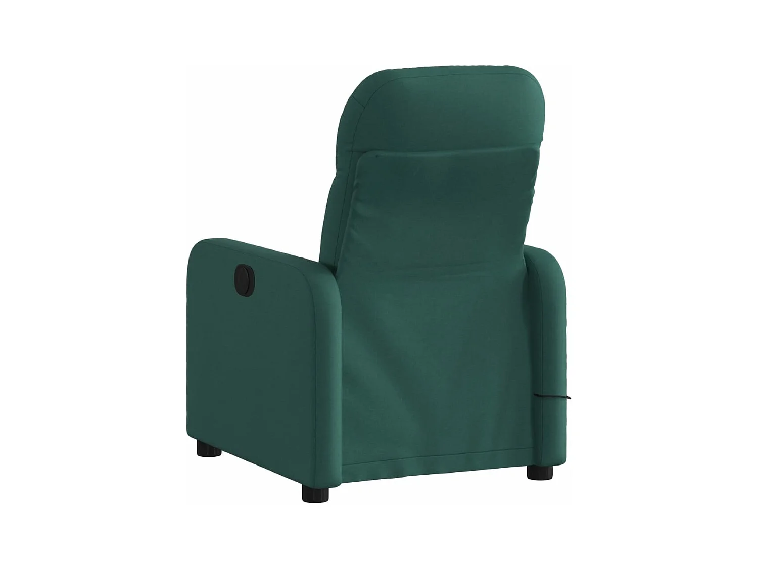 Fauteuil de massage inclinable électrique Vert foncé Tissu