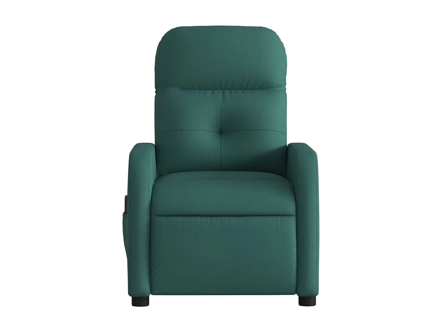 Fauteuil de massage inclinable électrique Vert foncé Tissu