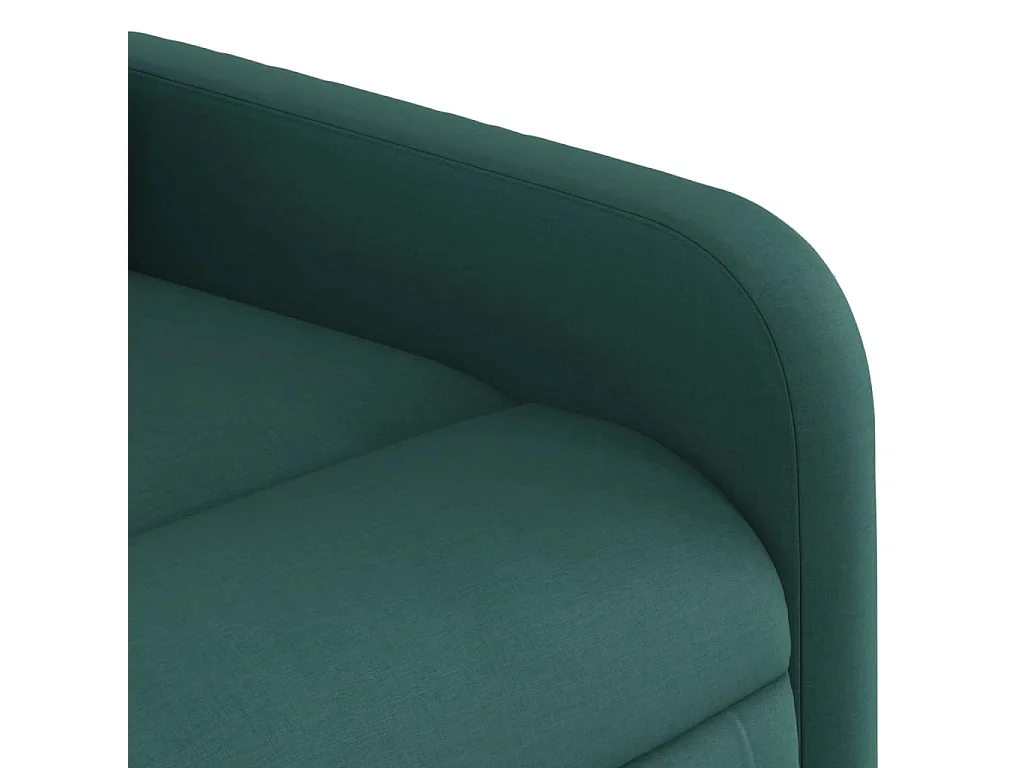 Fauteuil de massage inclinable électrique Vert foncé Tissu