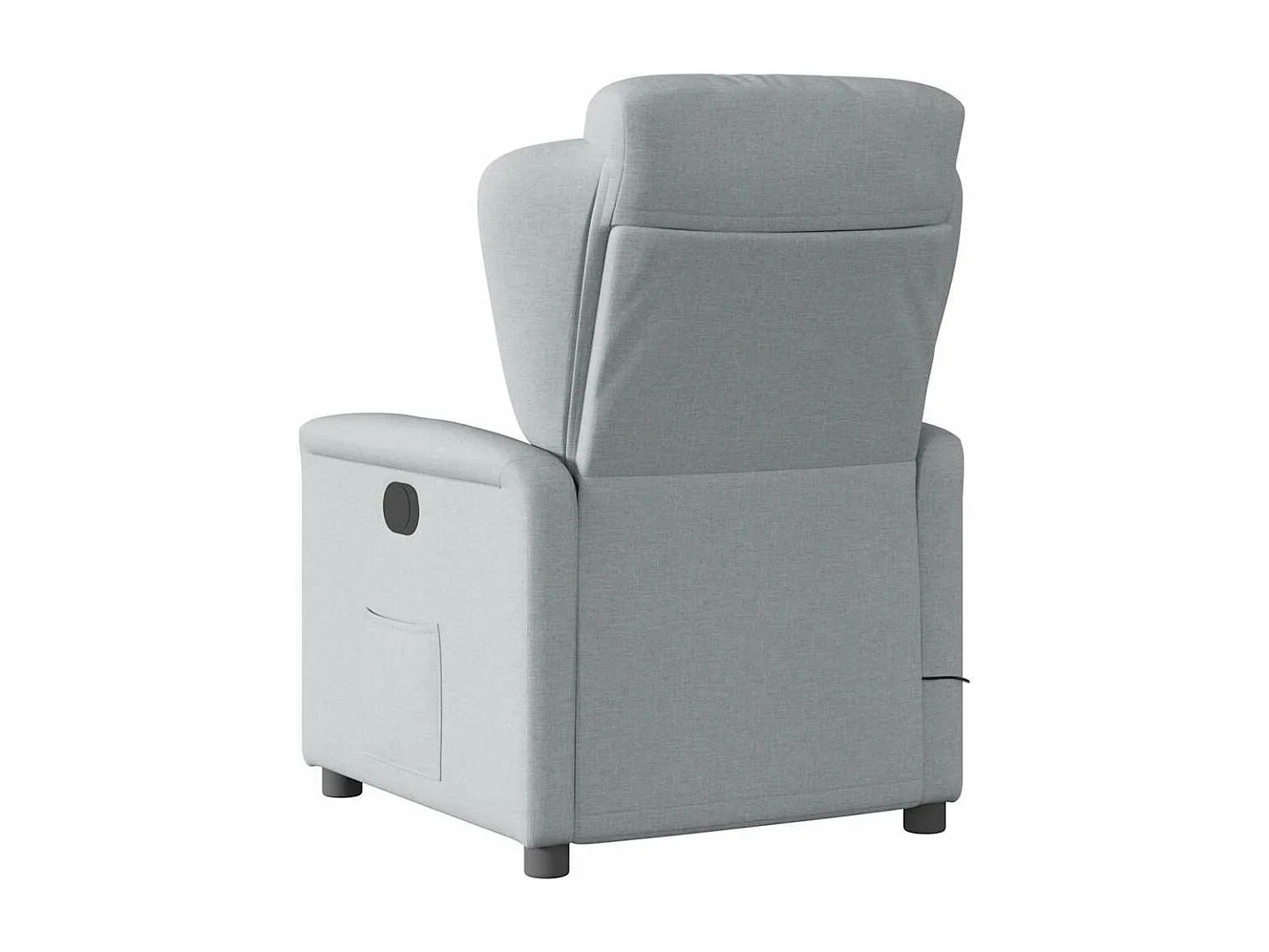 Fauteuil de massage inclinable électrique gris clair tissu