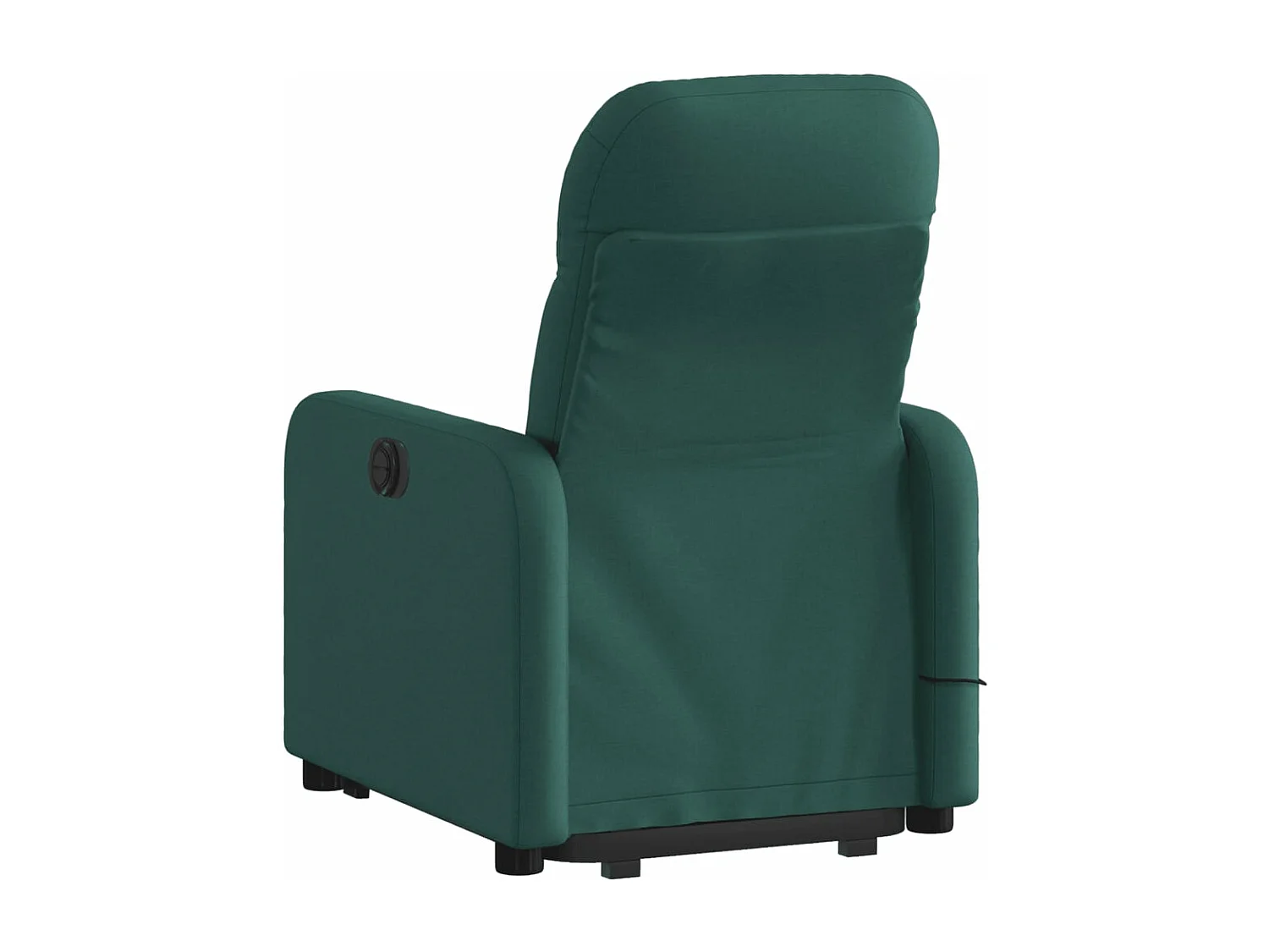 Fauteuil inclinable de massage électrique Vert foncé Tissu