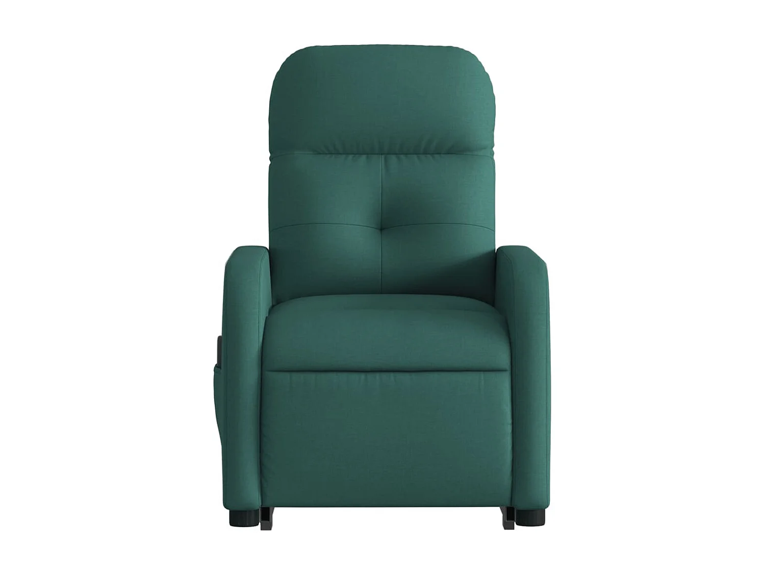 Fauteuil inclinable de massage électrique Vert foncé Tissu