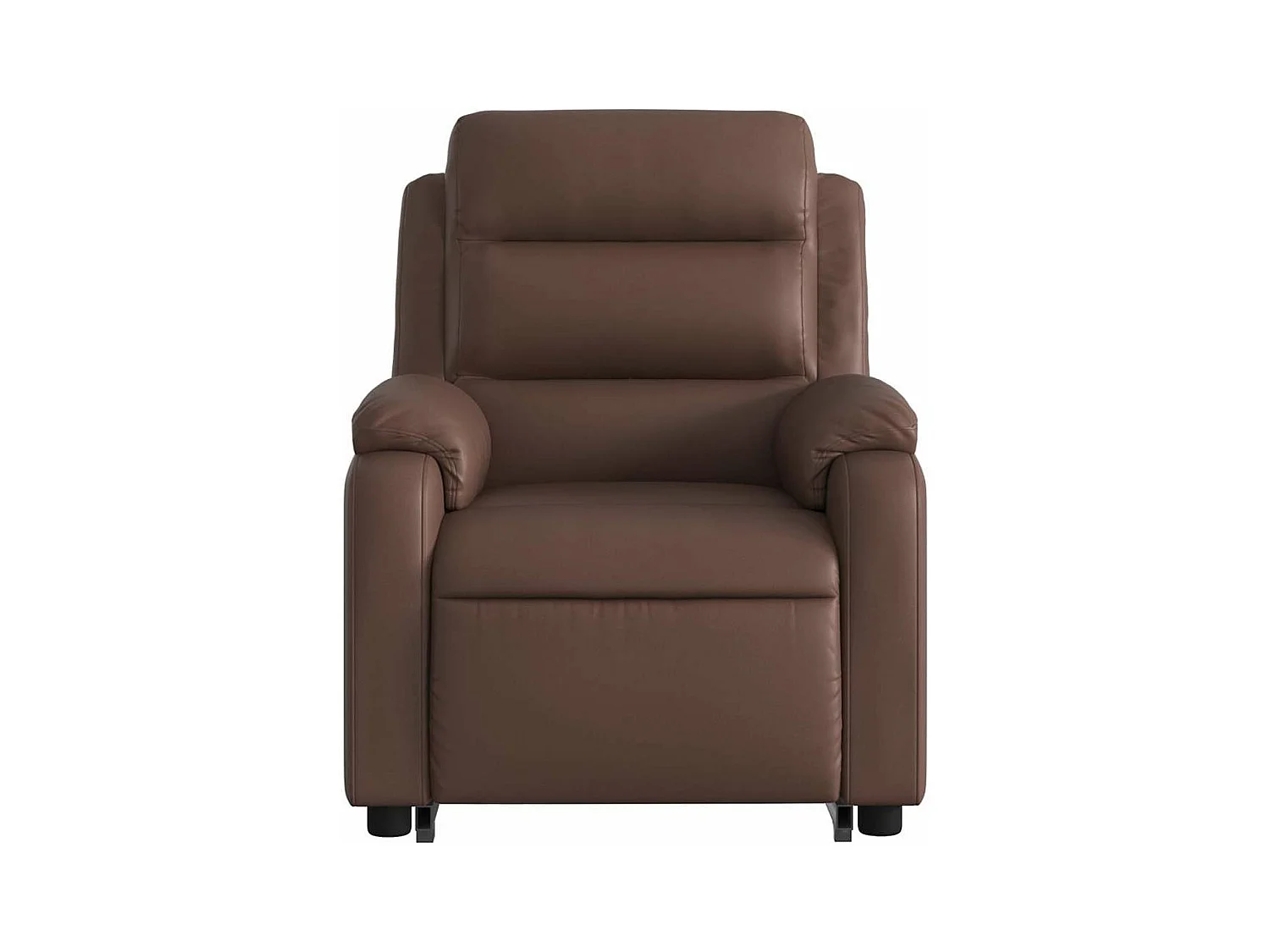 Fauteuil inclinable électrique marron similicuir