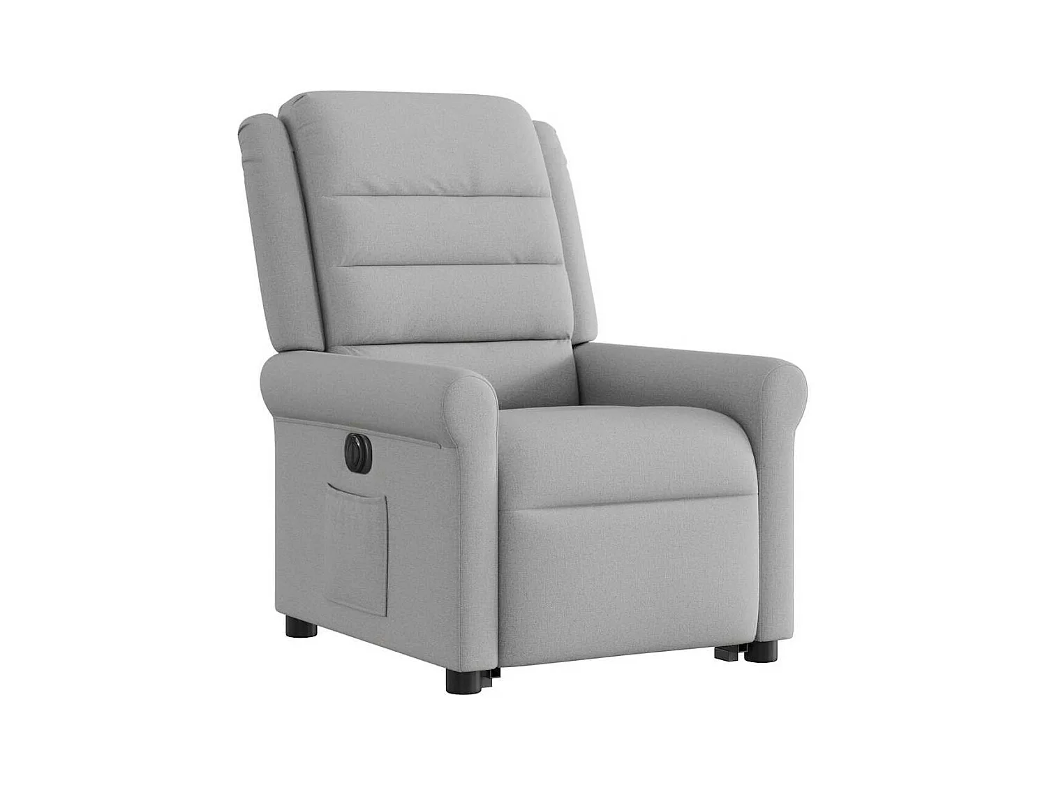 Fauteuil inclinable électrique gris nuage tissu