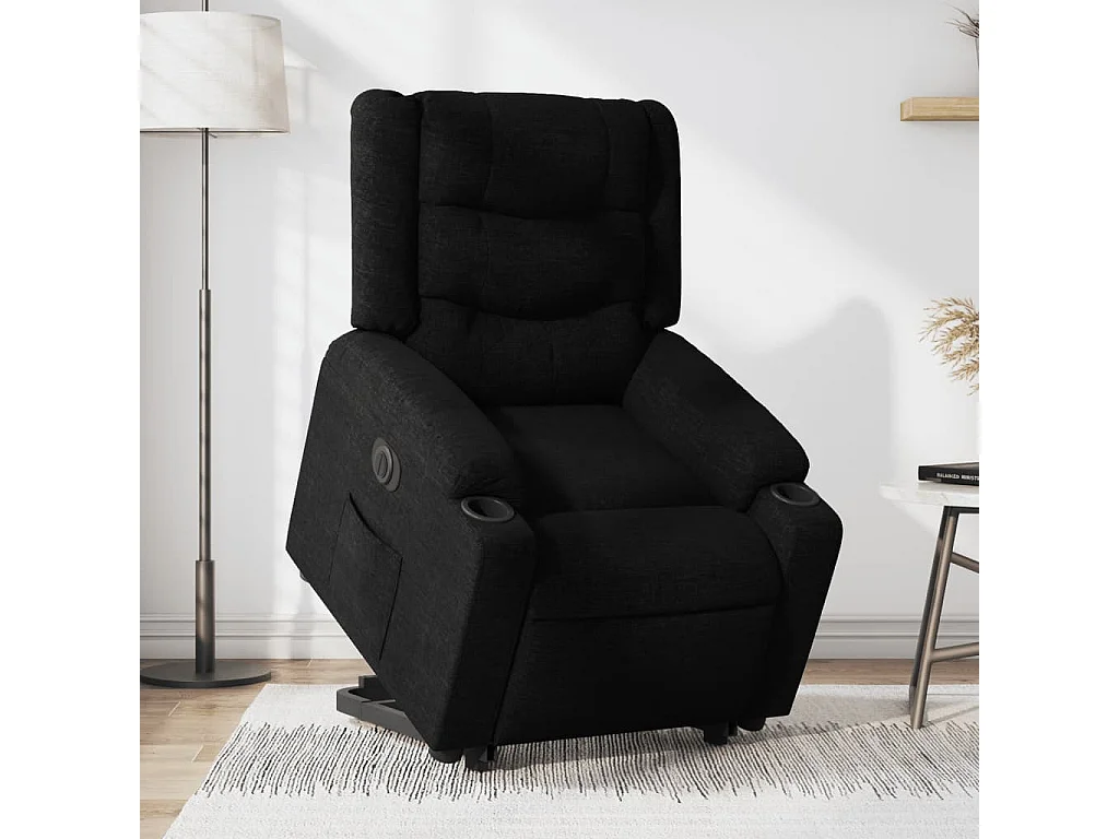 Fauteuil inclinable électrique noir tissu