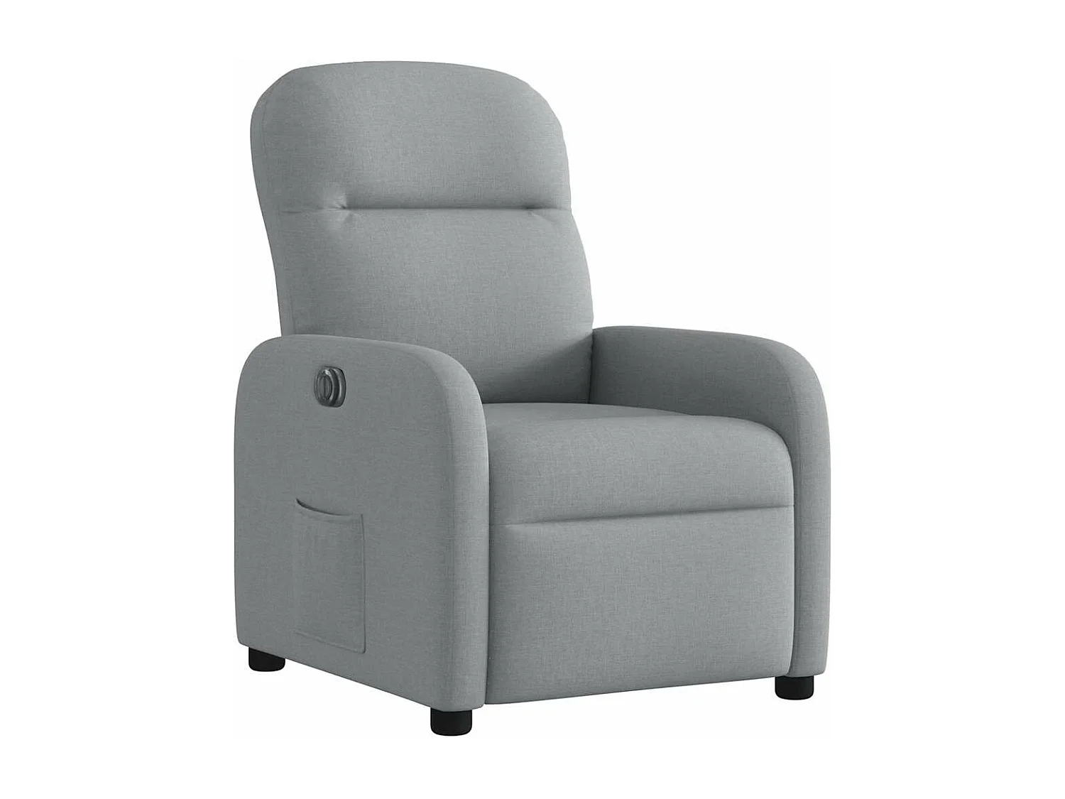 Fauteuil inclinable électrique Gris clair Tissu