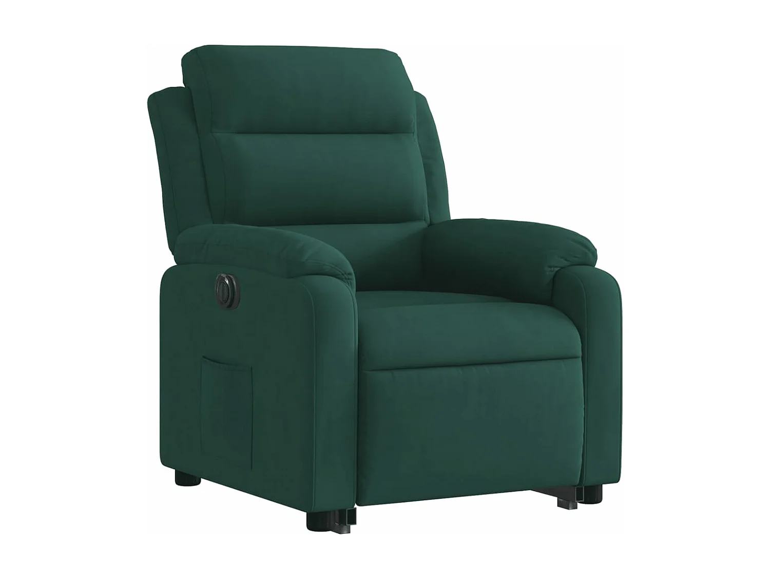 Fauteuil inclinable électrique vert foncé velours