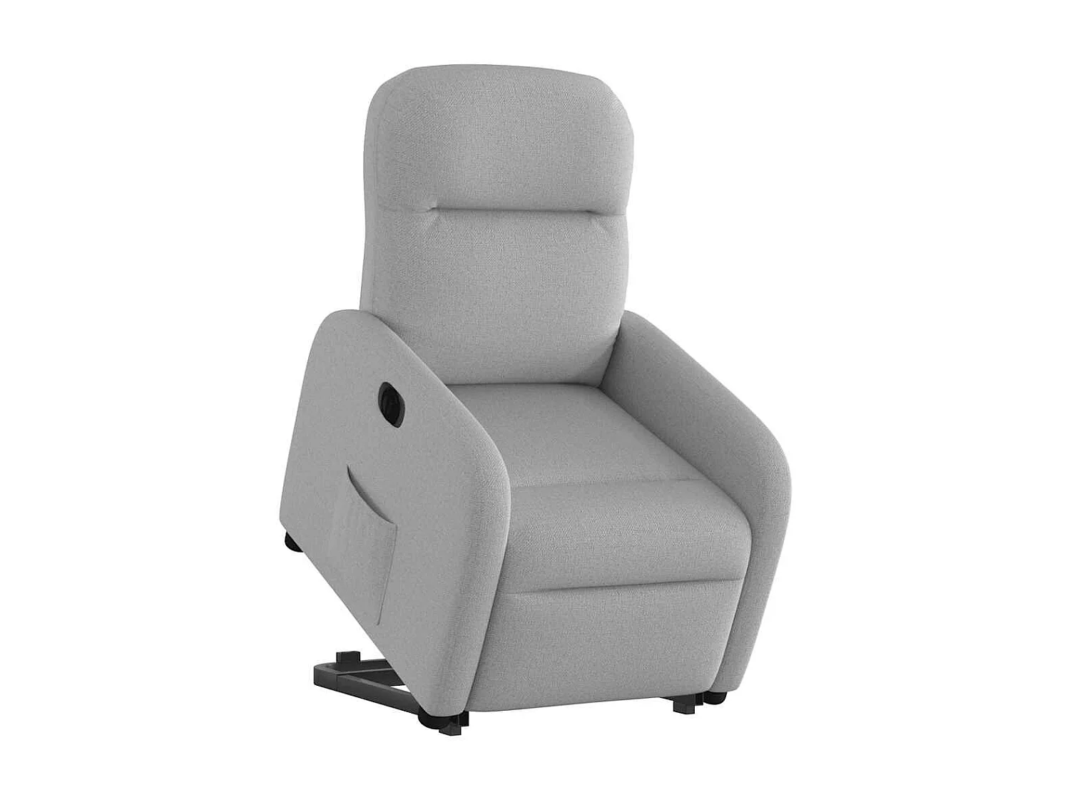 Poltrona reclinabile elettrica in tessuto grigio nuvola