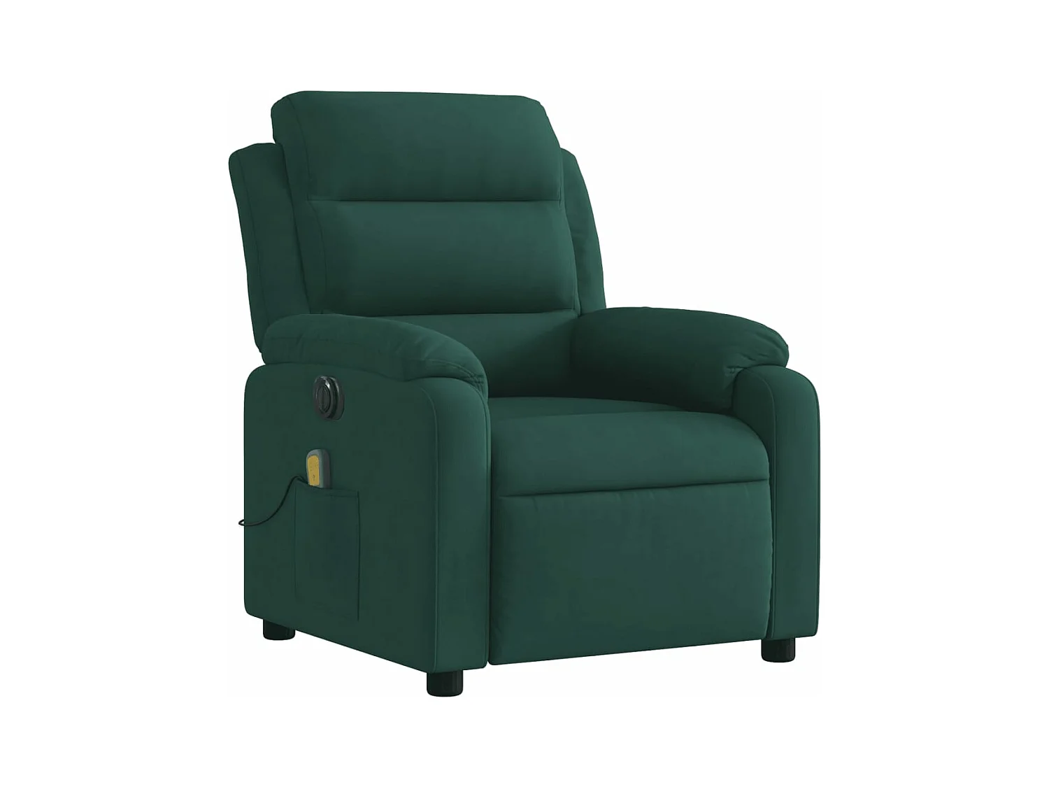 Fauteuil inclinable de massage électrique vert foncé velours