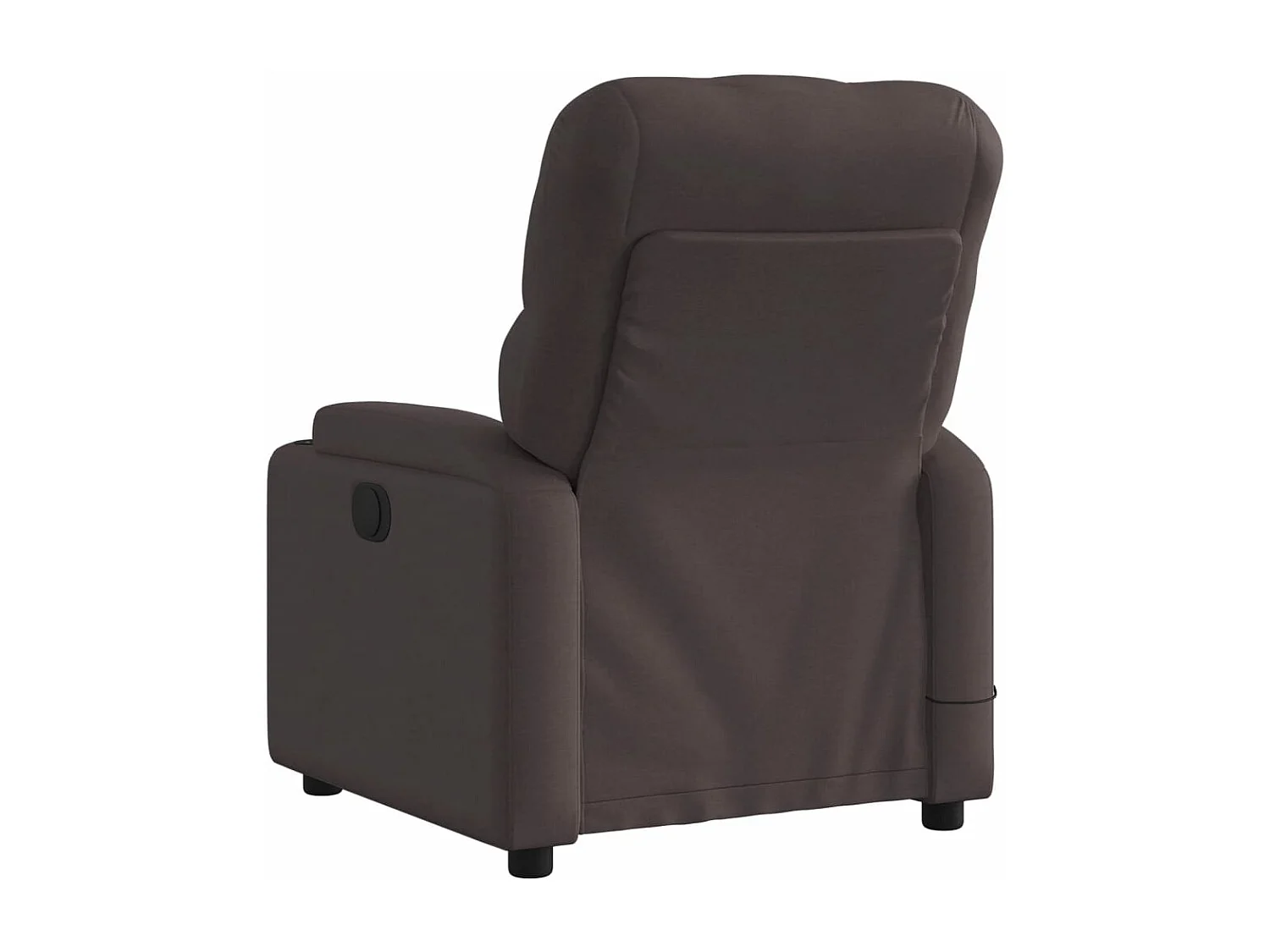 Fauteuil de massage inclinable électrique Marron foncé Tissu