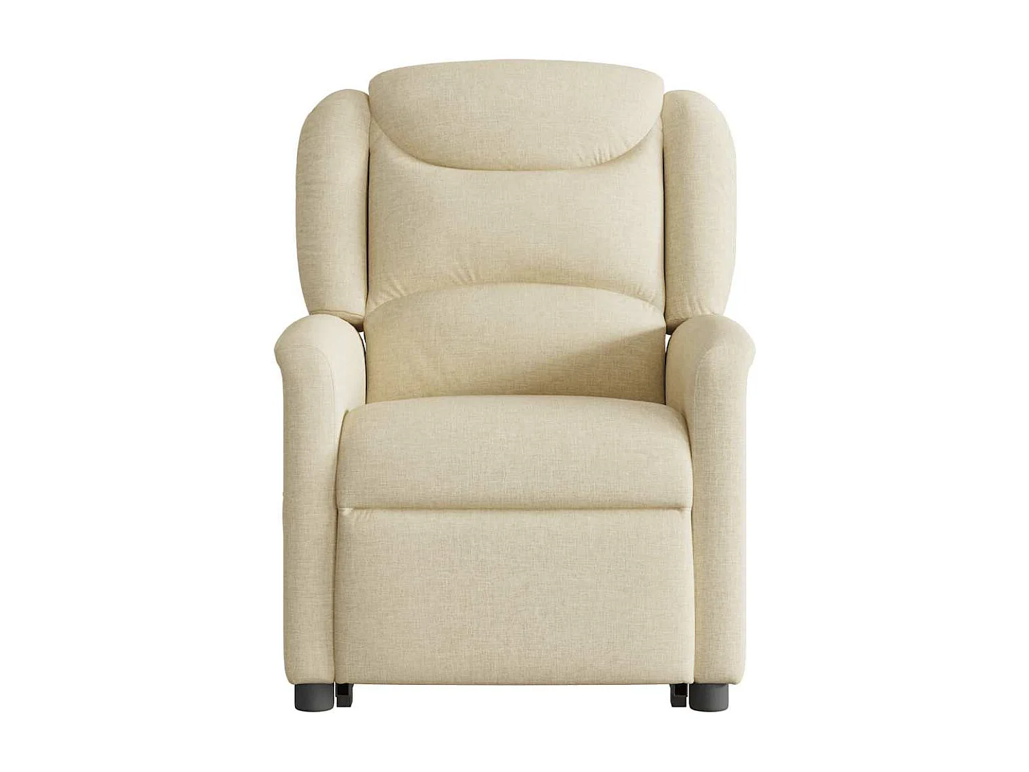 Fauteuil inclinable de massage électrique Crème Tissu