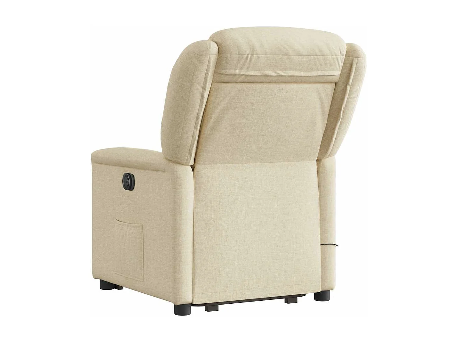 Fauteuil inclinable de massage électrique Crème Tissu