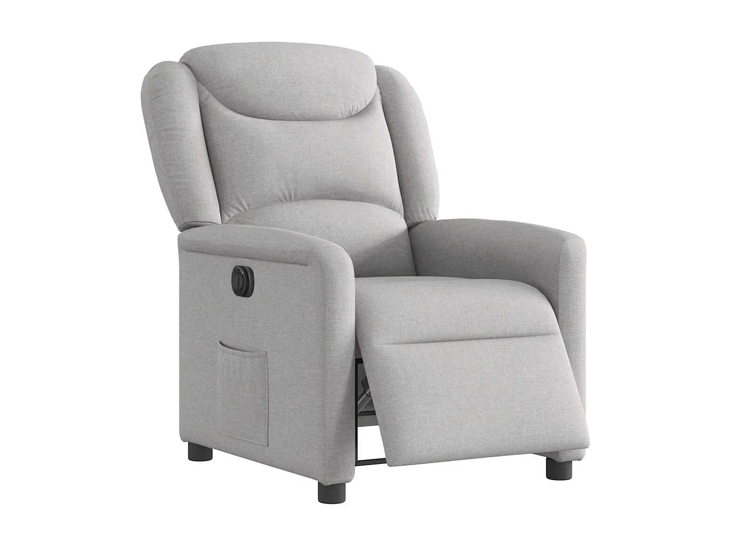 Fauteuil inclinable électrique gris nuage tissu