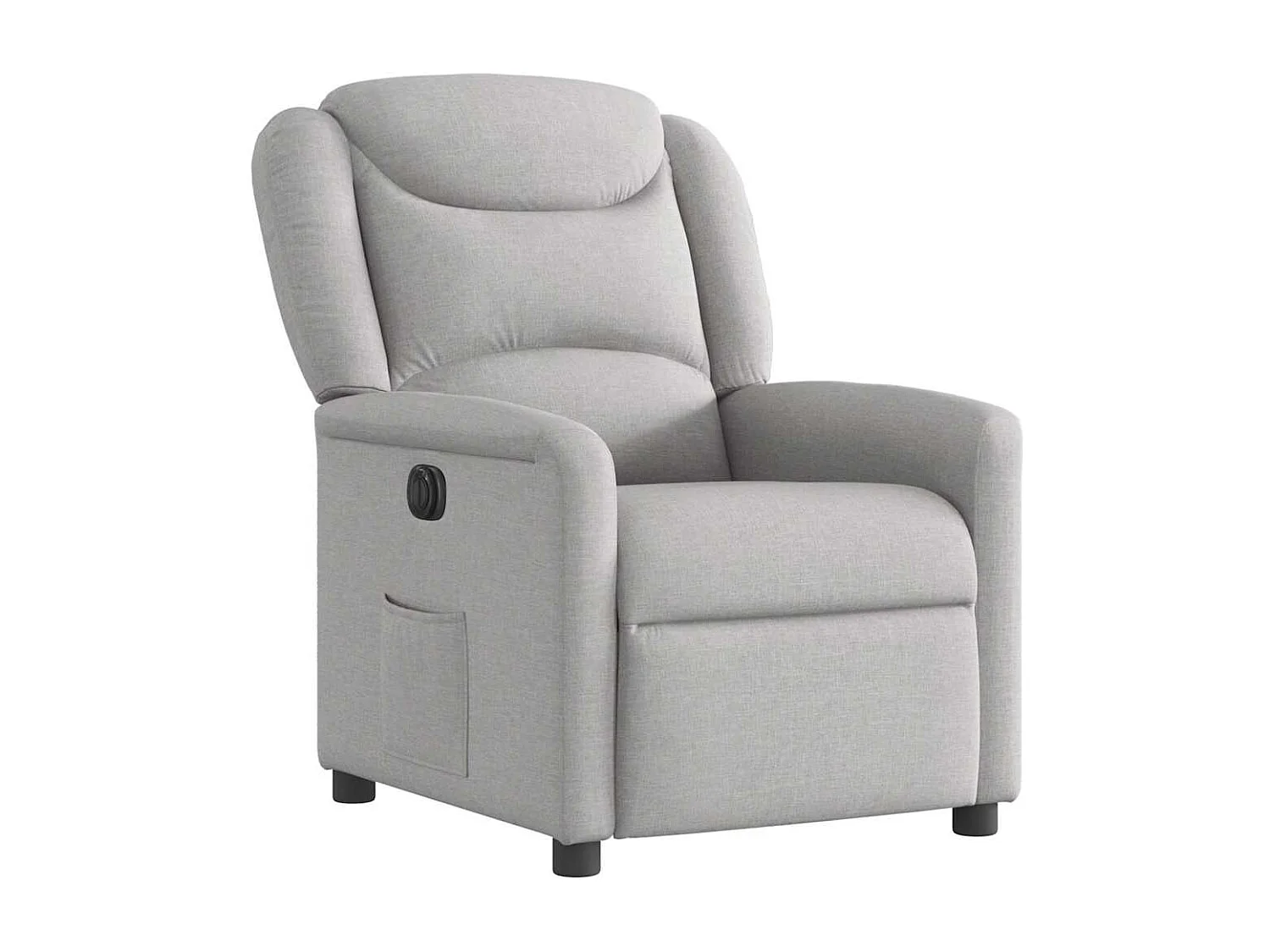 Fauteuil inclinable électrique gris nuage tissu
