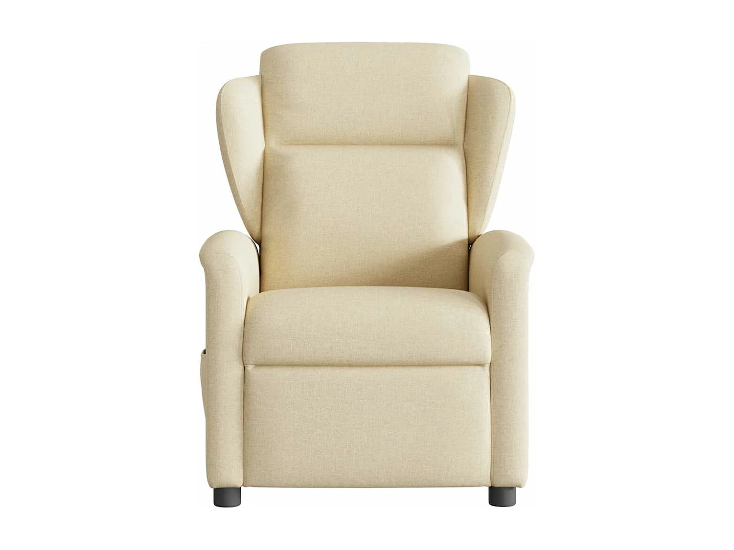 Poltrona reclinabile elettrica in tessuto crema