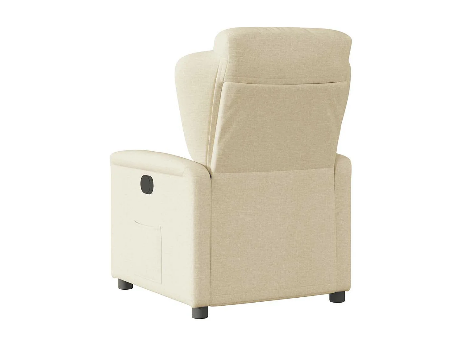 Poltrona reclinabile elettrica in tessuto crema