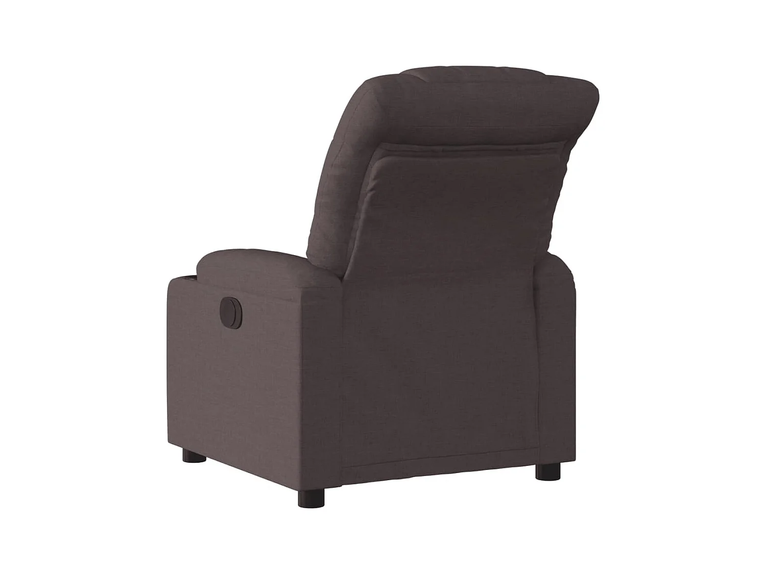 Fauteuil inclinable électrique Marron foncé Tissu