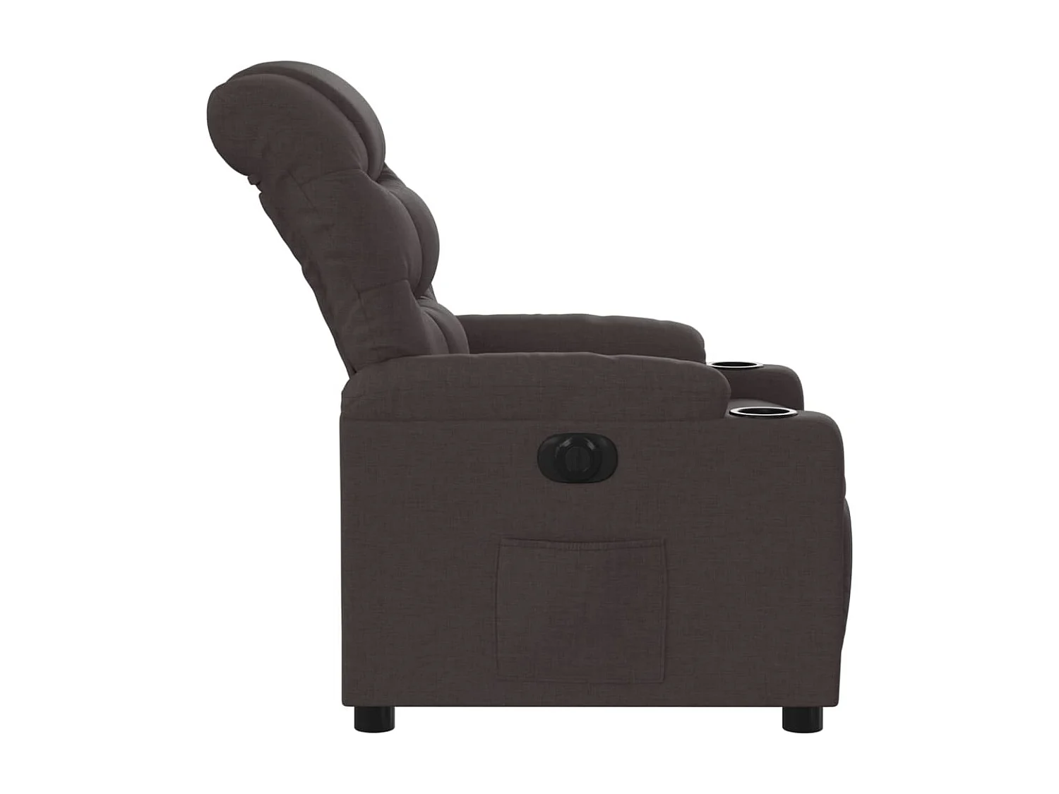 Fauteuil inclinable électrique Marron foncé Tissu
