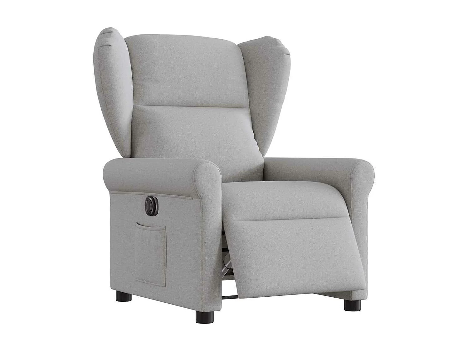 Fauteuil inclinable électrique gris nuage tissu