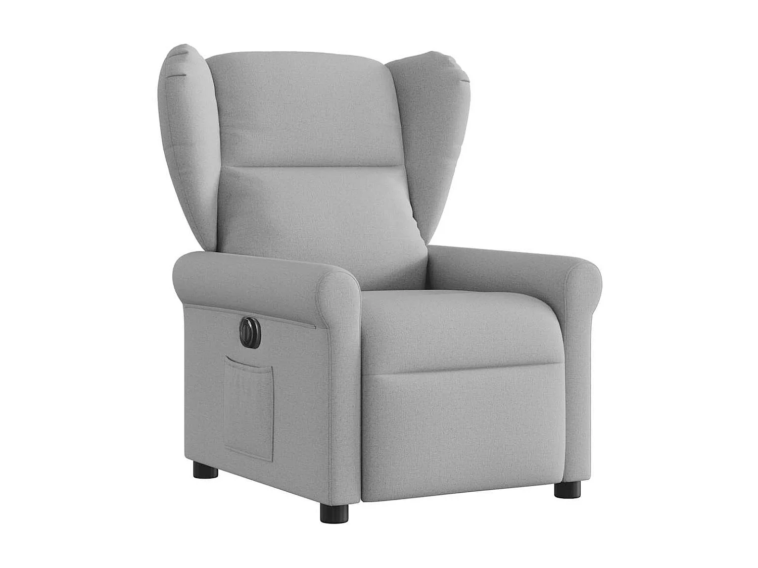 Fauteuil inclinable électrique gris nuage tissu