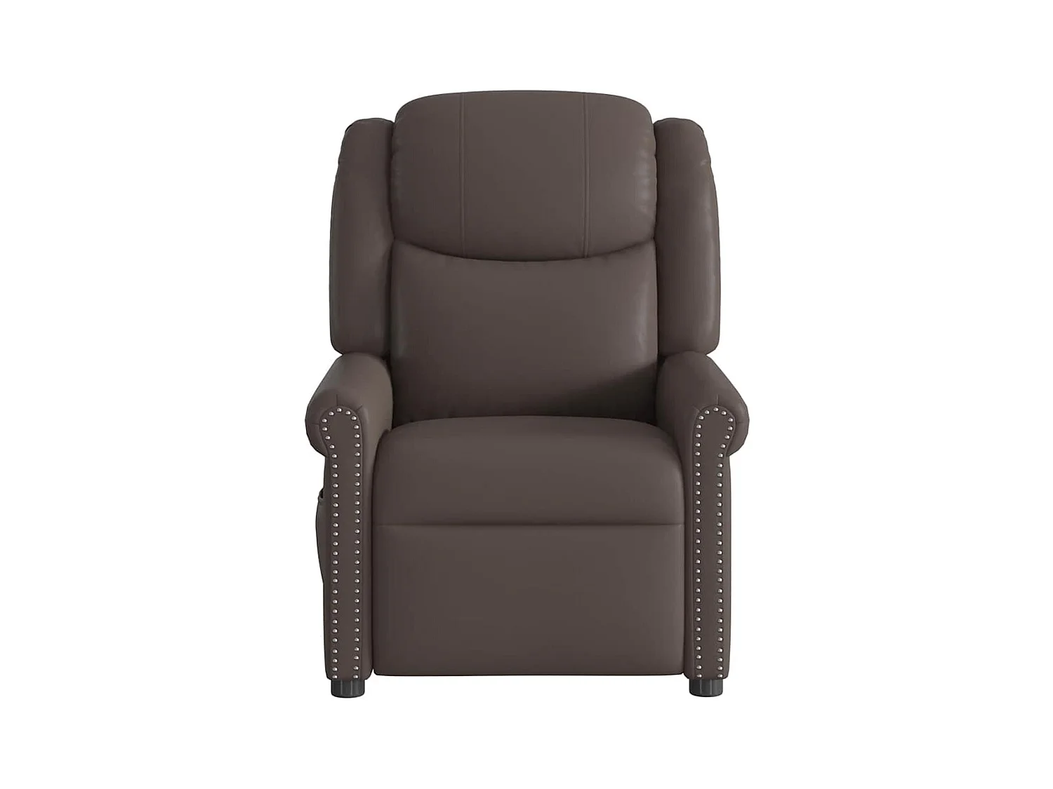 Fauteuil de massage inclinable électrique marron brillant