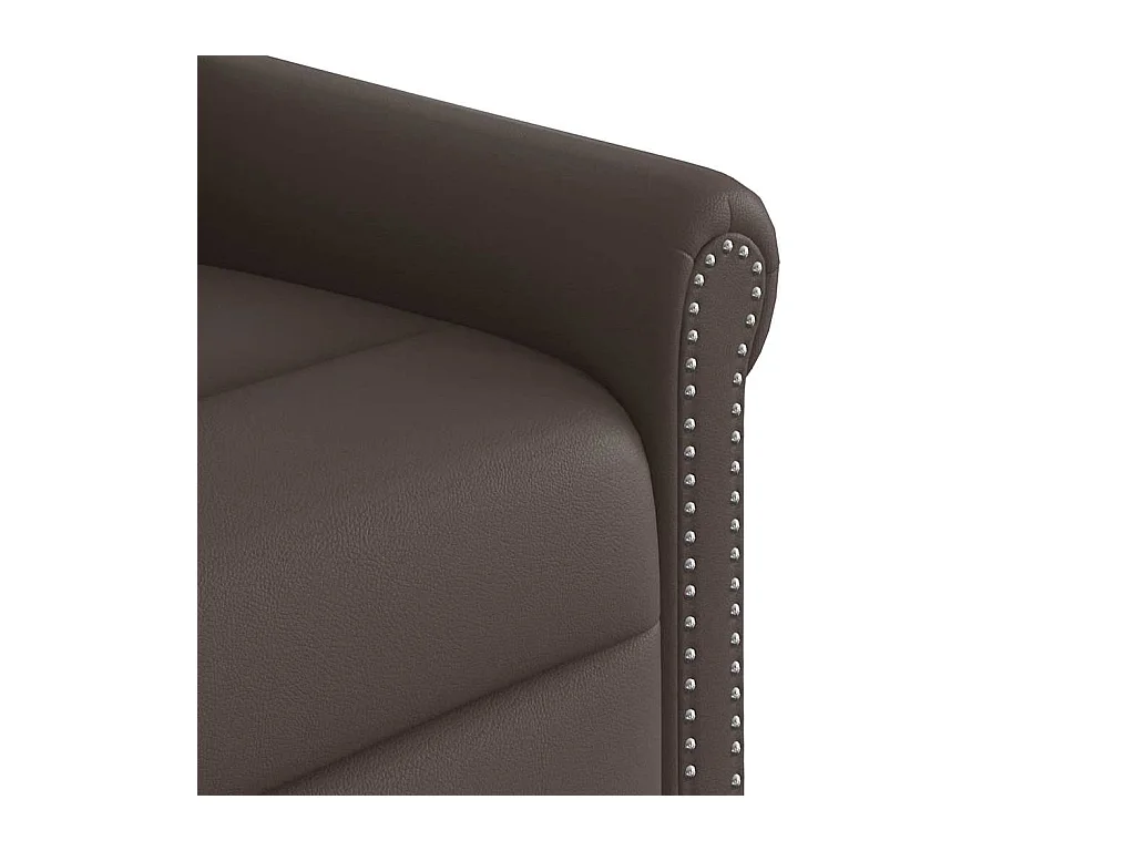 Fauteuil de massage inclinable électrique marron brillant