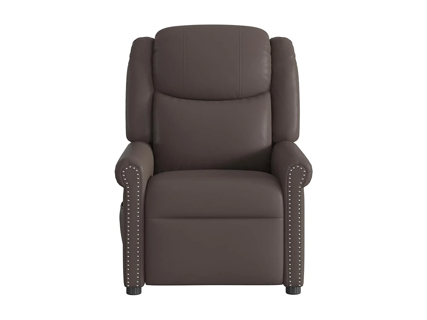 Fauteuil de massage inclinable électrique marron brillant