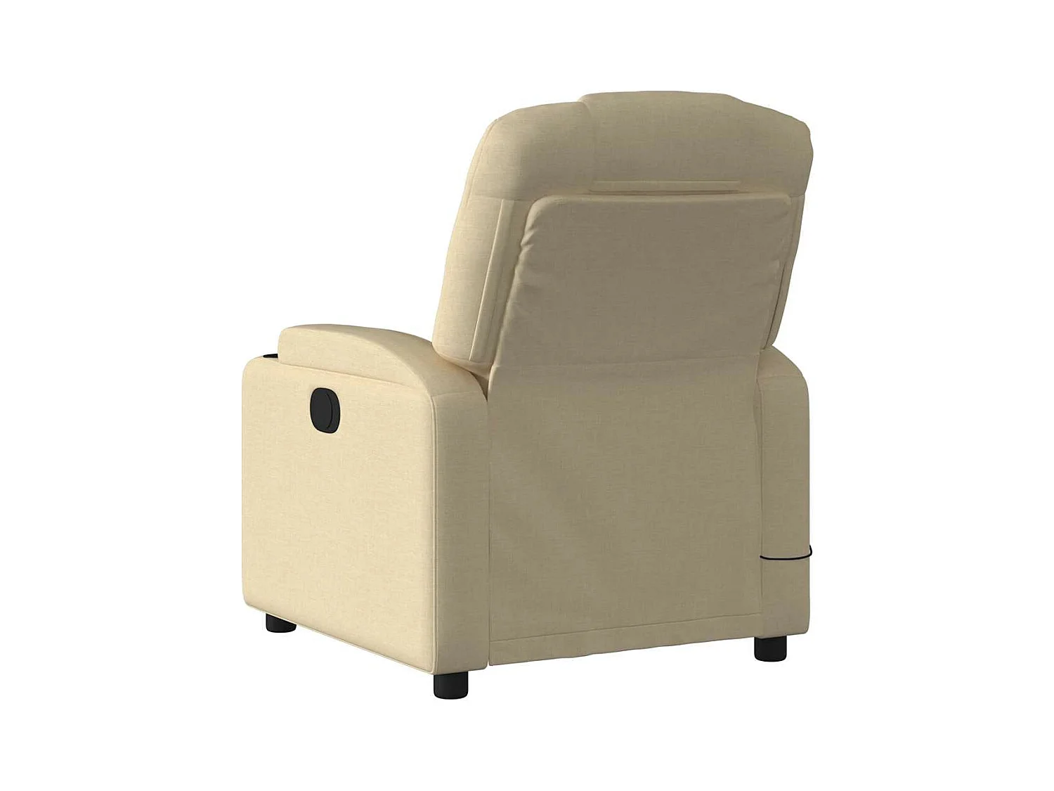 Elektrischer Massagesessel mit cremefarbenem Stoff
