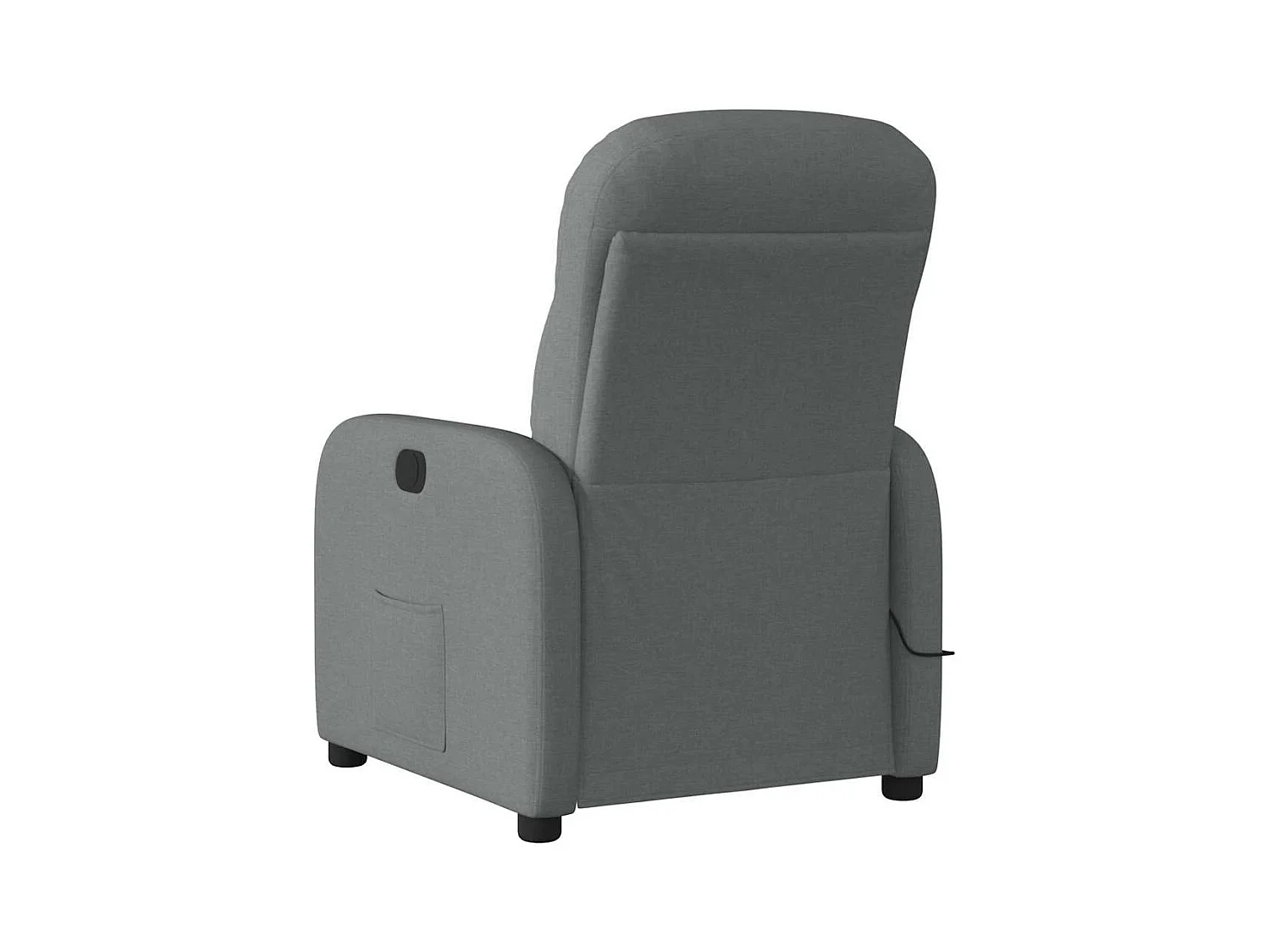 Fauteuil inclinable de massage électrique gris foncé tissu