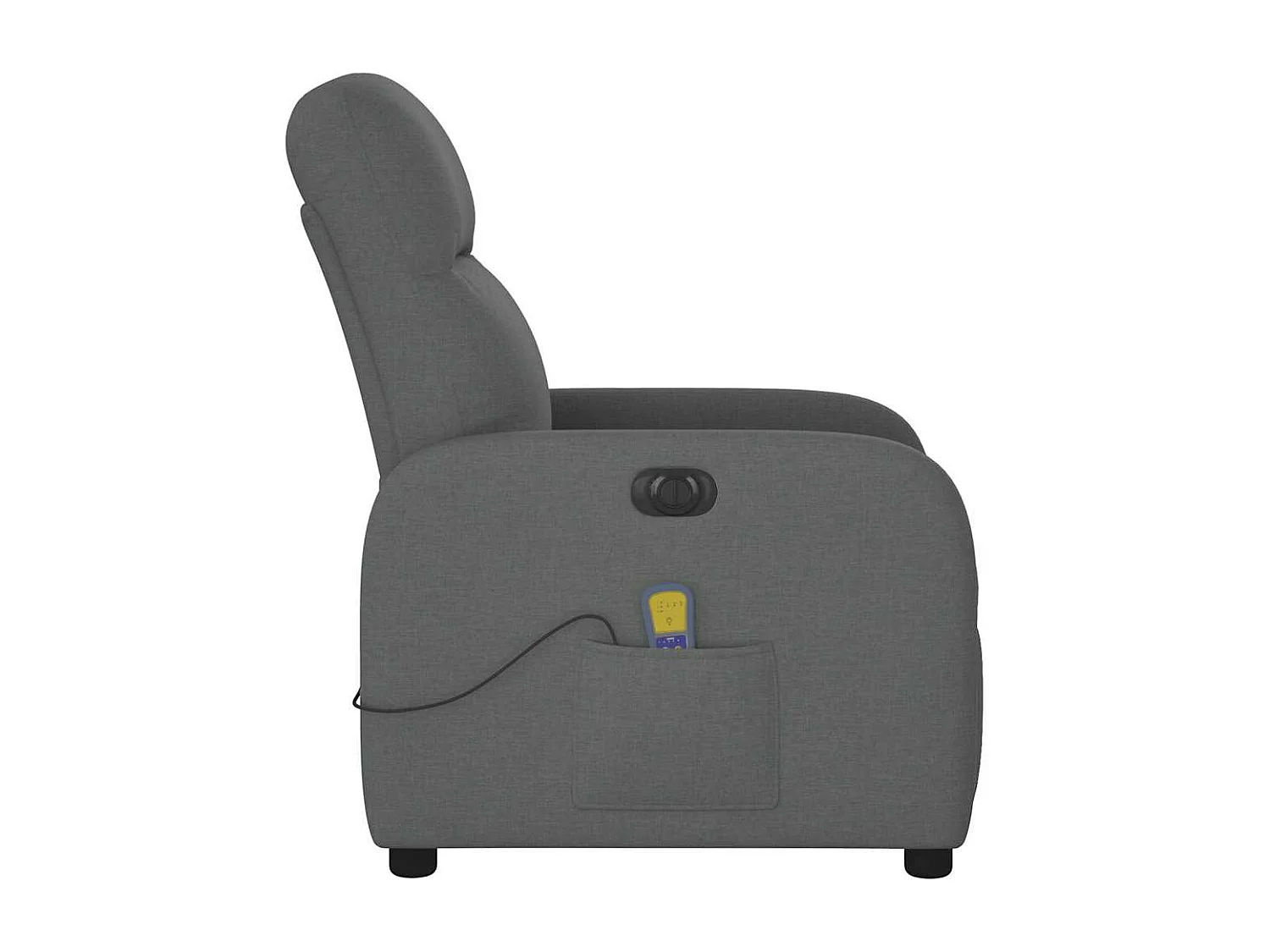 Fauteuil inclinable de massage électrique gris foncé tissu