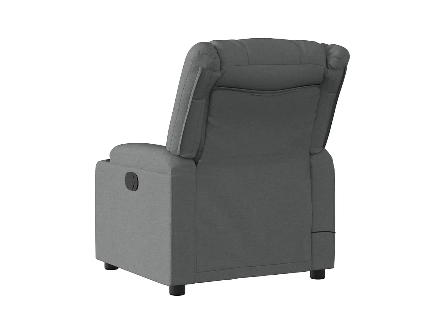 Fauteuil inclinable de massage électrique gris foncé tissu