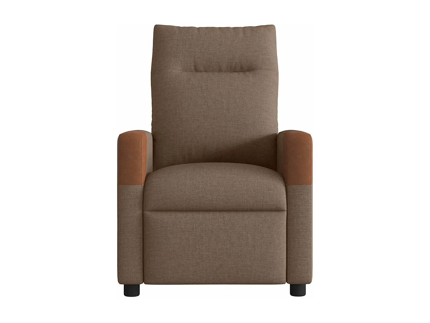 Fauteuil inclinable de massage électrique marron tissu
