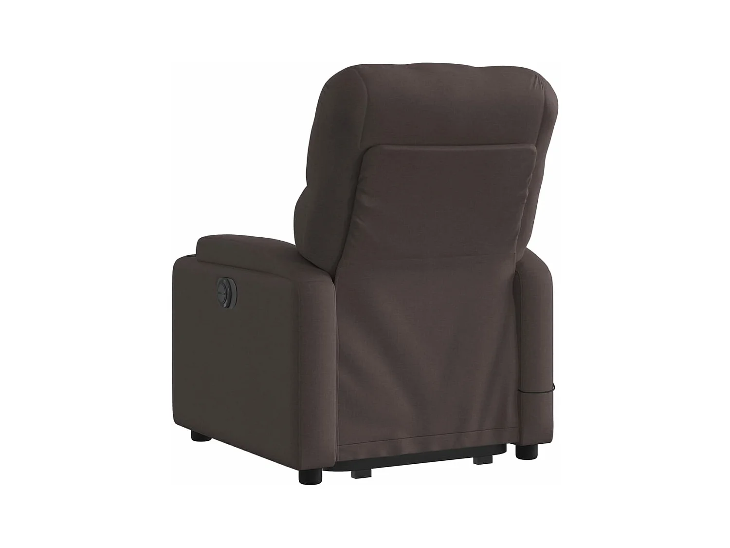 Fauteuil inclinable de massage électrique Marron foncé Tissu