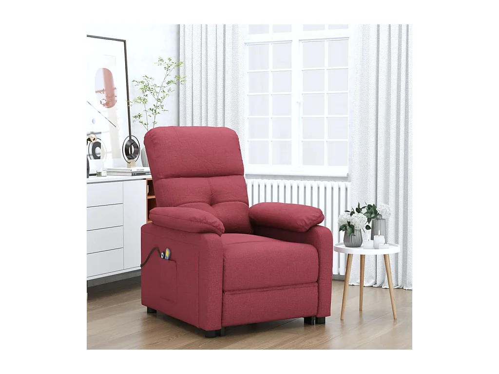 Fauteuil électrique de massage Bordeaux Tissu