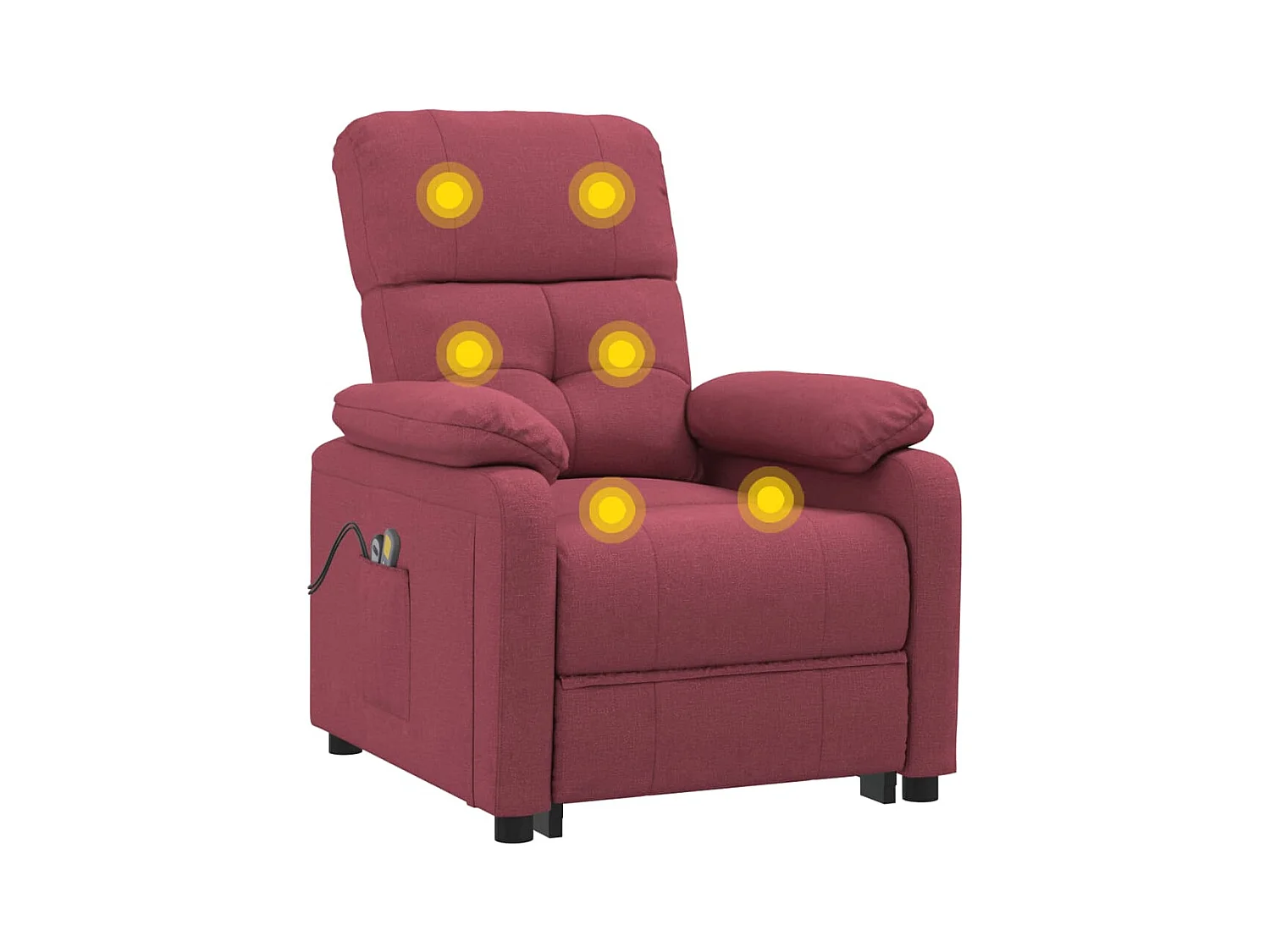 Fauteuil électrique de massage Bordeaux Tissu