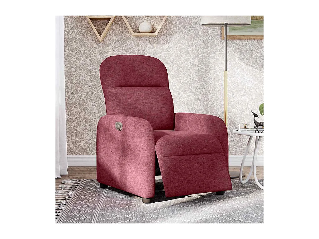 Fauteuil inclinable électrique Rouge bordeaux Tissu