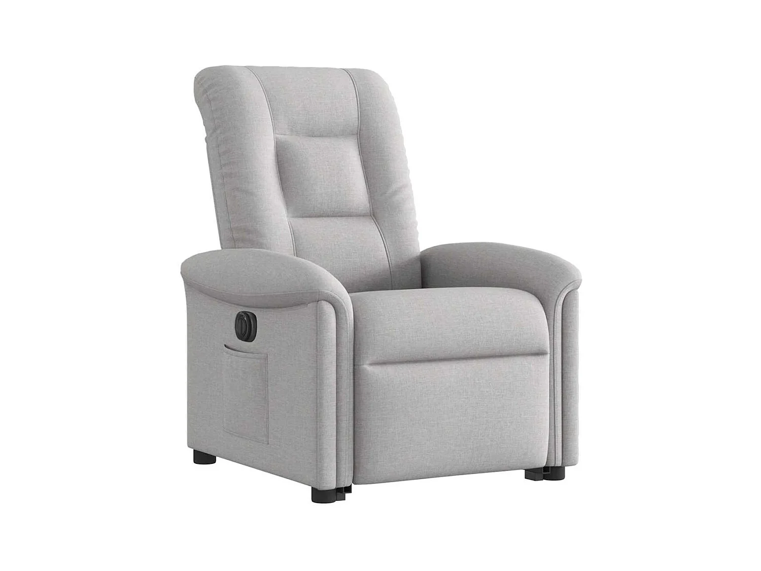 Fauteuil inclinable électrique gris nuage tissu