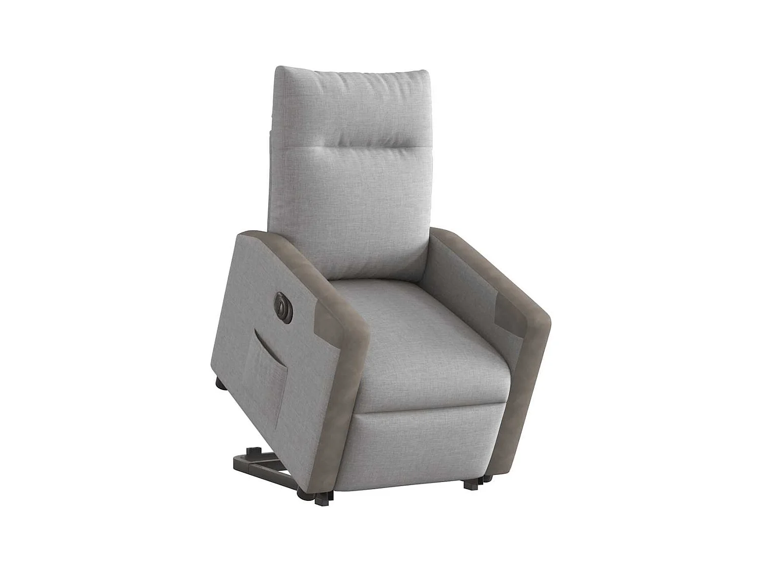 Fauteuil inclinable électrique gris nuage tissu