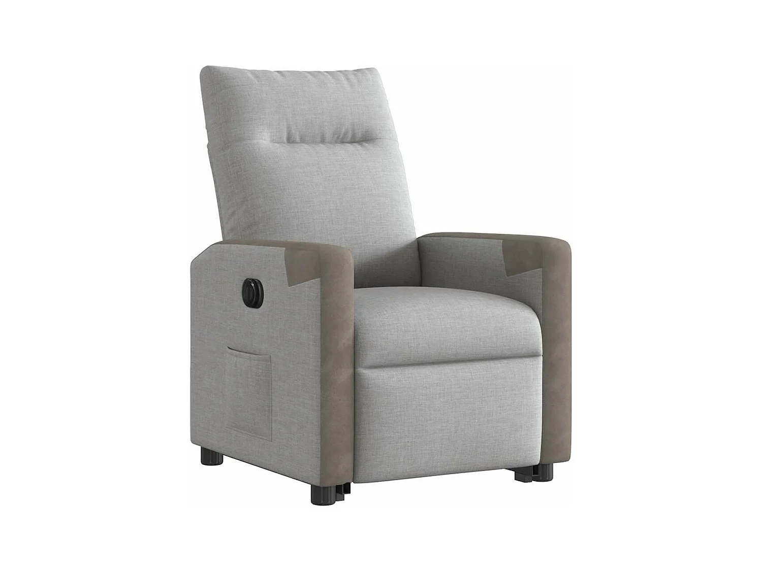 Fauteuil inclinable électrique gris nuage tissu