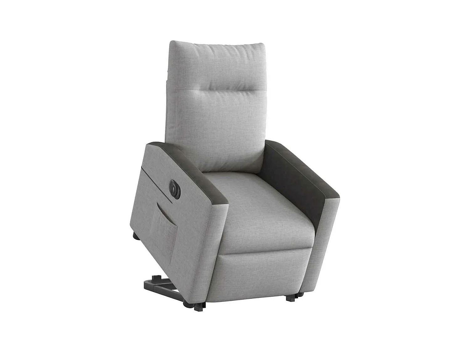 Fauteuil inclinable électrique gris nuage tissu