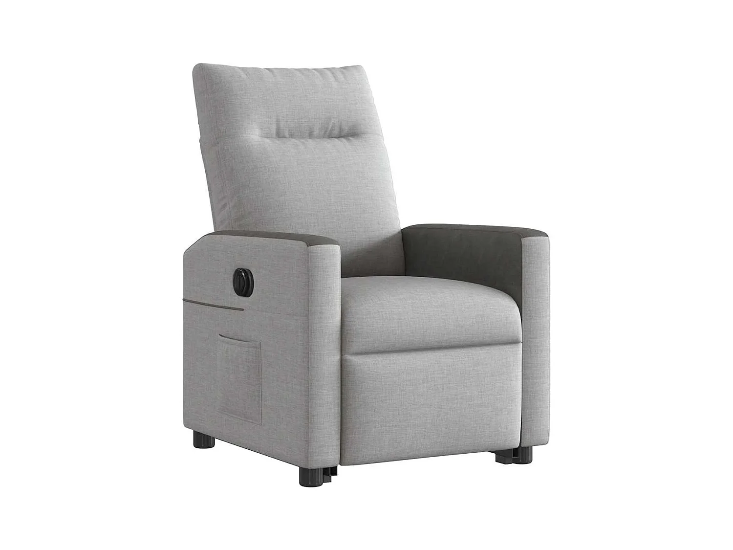 Fauteuil inclinable électrique gris nuage tissu