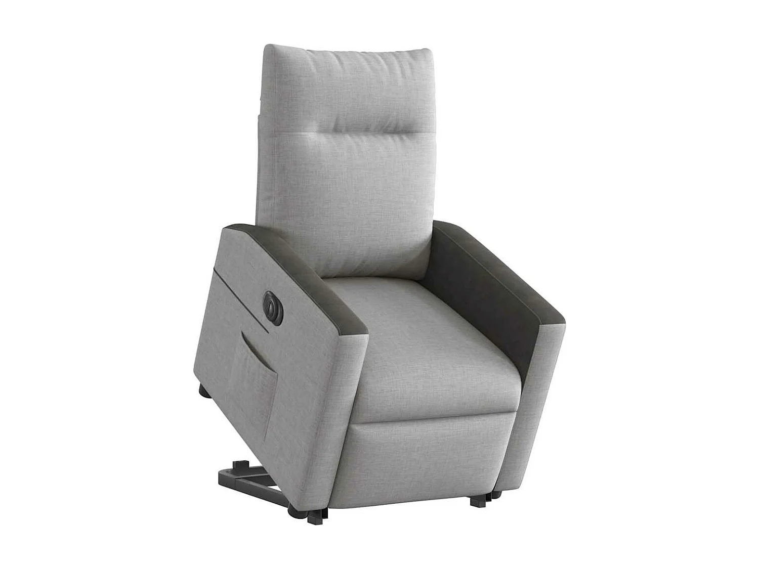 Fauteuil inclinable électrique gris nuage tissu