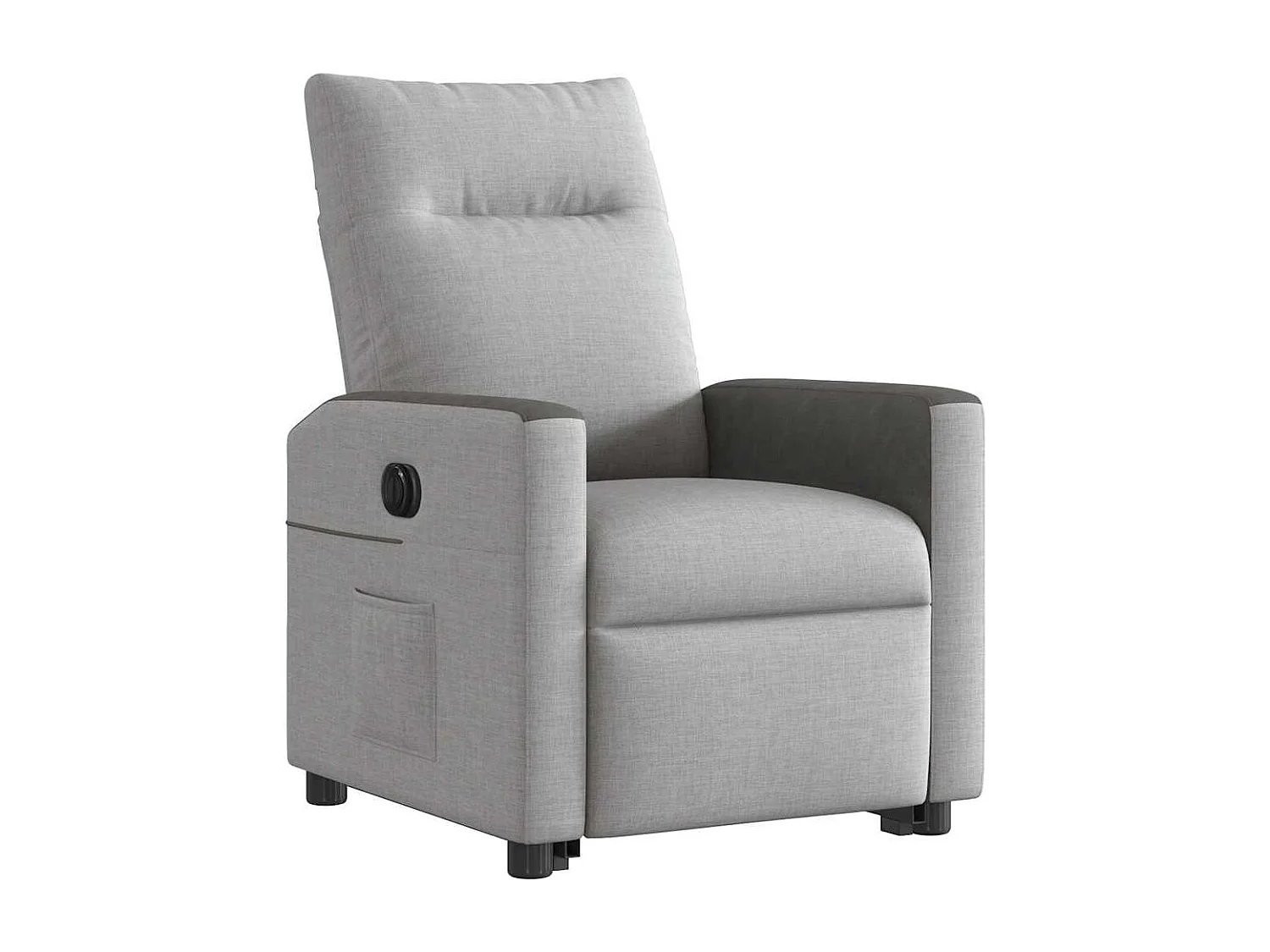 Fauteuil inclinable électrique gris nuage tissu