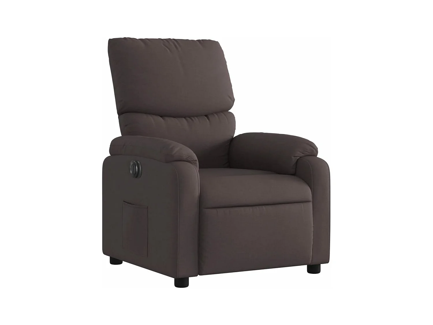 Fauteuil inclinable électrique Marron foncé Tissu