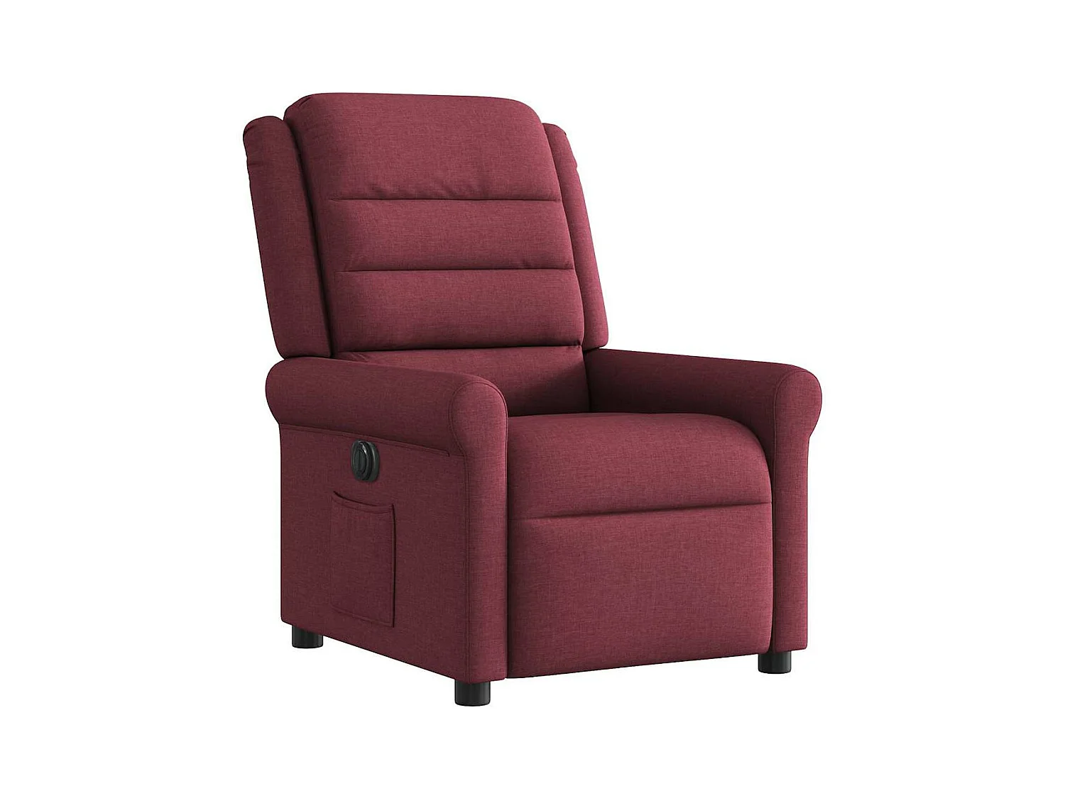 Poltrona reclinabile elettrica Tessuto rosso bordeaux