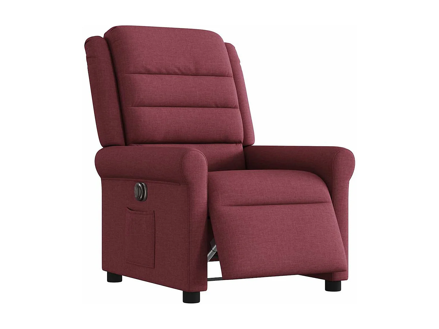 Elektrischer Relaxsessel, burgunderroter Stoff
